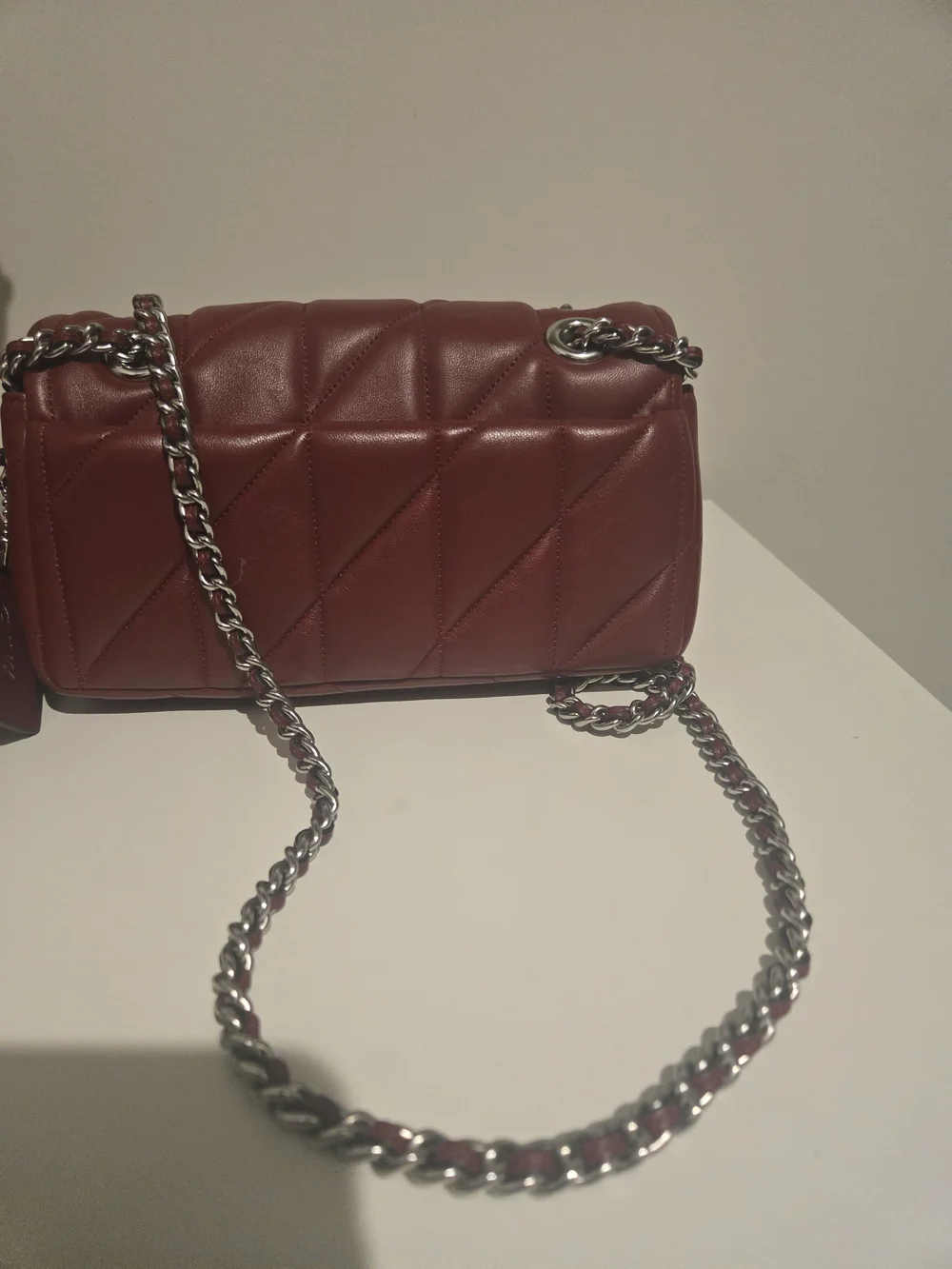 Coach burgundy quilted